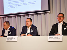 I membri del Consiglio di amministrazione Frédéric Voirol, Michel Elmer e Sascha Plattner (da sinistra).