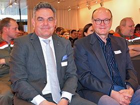 Martin Kuonen (à gauche) et Thomas Meyer du Centre Patronal.